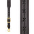Barbed Wire Western Leather Suspenders in Black - Front View