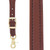 Border Stamped Western Leather Suspenders in Brown - Front View