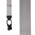 Oxford Cloth Button Suspenders in Silver - Front View