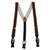 Rust/Navy Convertible Stripe Suspenders - Full View