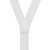 Jacquard Silk Pin Dot Suspenders - Runner End - White Rear Viwe