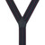 Tuff Stuff Button Suspenders in Black with Red Stripes - Rear View