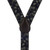 Paisley Button Suspenders in Navy - Rear View