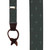 Jacquard Woven Diamond Button Suspenders in Olive - Front View