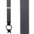 French Satin Twill Suspenders in Dark Grey - Front View