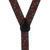 Paisley Button Suspenders in Burgundy - Rear View