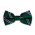 Green with Navy Multi-Stripes Bow Tie