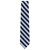 Navy & White Striped Necktie