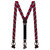 Red & Navy Multi-Stripe Suspenders - Full View