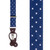 Navy & White Polka Dot Suspenders - Front View