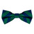 Navy & Lime Striped Bow Tie