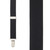1 Inch Wide (Y-Back) Clip Suspenders in Black - Front View