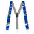 MIXED FISH 1.5-Inch Wide Trigger Snap Suspenders - Full View