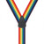 RAINBOW 1.5-Inch Wide Trigger Snap Suspenders - Rear View