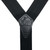 BLACK Perry Work Suspenders - 2 Inch Wide Belt Clip - Rear View