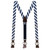 Tie and Suspender Sets - Navy & White Bold Stripe by Oxford Kent