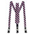 Necktie and Suspenders Sets in Pink & Navy Bold Stripe