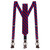 Necktie and Suspenders Set in Red & Navy Bold Stripe 