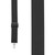 1-Inch Wide Undergarment Suspenders - BLACK - Nickel Clip - Front View