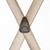 Camel French Satin Suspenders - 1.5 Inch Wide Clip - Rear View