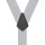 2 Inch Wide Y-Back Trigger Snap Suspenders in Light Grey - Rear View