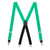 Bangkok Silk Clip Suspenders in Kelly Green - Full View