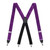 Bangkok Silk Suspenders in Purple - Full View