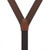 Runner End Silk Suspenders 1.38-Inch Wide in Brown - Rear View