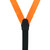 Runner End Silk Suspenders 1.38-Inch Wide in Orange - Rear View