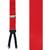 Runner End Silk Suspenders 1.38-Inch Wide in Red - Front View