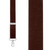 1.5 Inch Wide X-BACK Trigger Snap Suspenders in Brown - Front View