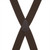1.5 Inch Wide X-BACK Trigger Snap Suspenders in Brown - Rear View