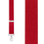 1.5 Inch Wide X-BACK Trigger Snap Suspenders in Red - Front View