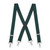 1.5 Inch Wide X-BACK Trigger Snap Suspenders in Hunter Green - Full View