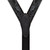 Hand Tooled 1.5 Inch Western Leather Southwest Pattern Suspenders - Trigger Snap - BLACK - Rear View