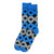 Men's Blue Gray Black Fun Shapes Crew Socks