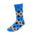 Men's Blue Gray Black Fun Shapes Crew Socks