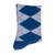 Men's Gray Blue Argyle Crew Socks