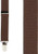 1 Inch Wide Clip Suspenders (X-Back) - BROWN