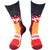 Men's Crew Socks with Bowling Strike Design - Charcoal