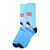 Men's Blue Crew Socks with Shark Attack Stripes