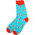 Blue Novelty Crew Socks for Men Featuring Pizza Slices