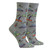 Women's Grey Crew Socks for Yoga