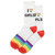 Women's White Crew Socks with 'I Love Girls' Design