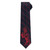 Red Football Player Silhouette Tie