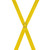 Yellow X-Back Suspenders - 3/4" Width, 42" Length