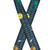 Mechanic On Black X-Back Suspenders - 2" Width, 48" Length