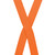 Neon Orange X-Back Suspenders - 1'' Width, 36" Length