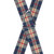 Beige Plaid X-Back Suspenders - 1 1/2" Width, 48" Length