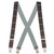 Brown Plaid X-Back Suspenders - 1 1/2" Width, 48" Length